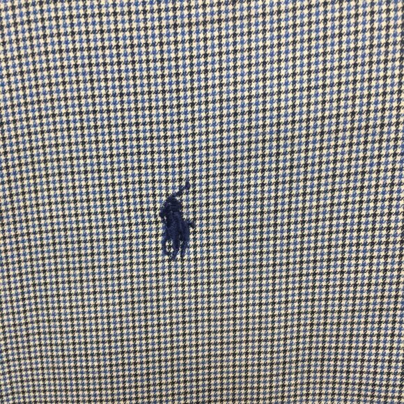 Vintage Polo Golf Ralph Lauren blue houndsooth button down Large - Picture 4 of 16